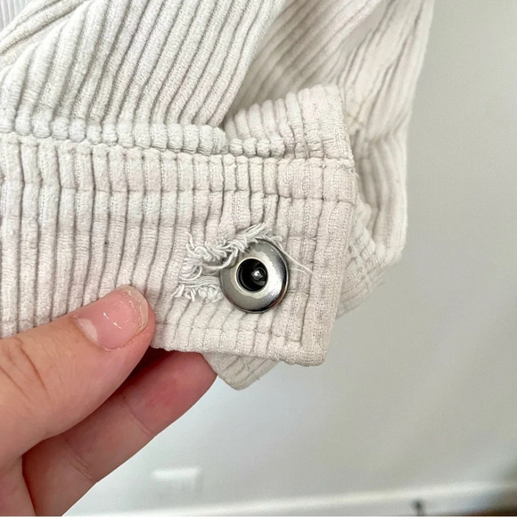 Zara ECRU Corduroy Overshirt Shacket - Picture 8 of 8